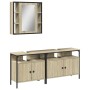 Set de muebles de baño 3 pzas madera contrachapada roble sonoma de , Muebles de baño - Ref: Foro24-3214726, Precio: 189,97 €,...