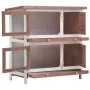 Kaninchenkäfig mit 4 braunen Holztüren von vidaXL, Käfige und Lebensräume für Kleintiere - Ref: Foro24-170835, Preis: 136,34 ...