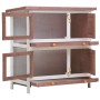 Kaninchenkäfig mit 4 braunen Holztüren von vidaXL, Käfige und Lebensräume für Kleintiere - Ref: Foro24-170835, Preis: 119,90 ...