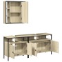 Set de muebles de baño 3 pzas madera contrachapada roble sonoma de , Muebles de baño - Ref: Foro24-3214726, Precio: 189,97 €,...