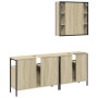 Set de muebles de baño 3 pzas madera contrachapada roble sonoma de , Muebles de baño - Ref: Foro24-3214726, Precio: 189,97 €,...