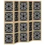 Trennwand 5 Paneele aus massivem Paulownia-Holz braun schwarz von , Raumteiler - Ref: Foro24-358806, Preis: 141,53 €, Rabatt: %