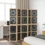 Divider screen 5 panels solid Paulownia wood brown black by , Room dividers - Ref: Foro24-358806, Price: 140,44 €, Discount: %