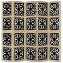 Trennwand 5 Paneele aus massivem Paulownia-Holz braun schwarz von , Raumteiler - Ref: Foro24-358806, Preis: 141,53 €, Rabatt: %