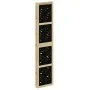 Trennwand 5 Paneele aus massivem Paulownia-Holz braun schwarz von , Raumteiler - Ref: Foro24-358806, Preis: 141,53 €, Rabatt: %