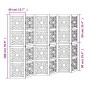 Divider screen 5 panels solid Paulownia wood brown black by , Room dividers - Ref: Foro24-358806, Price: 140,44 €, Discount: %