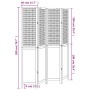 4-teilige Trennwand aus weißem Paulownia-Massivholz von , Raumteiler - Ref: Foro24-358723, Preis: 124,18 €, Rabatt: %