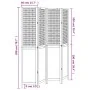 White Paulownia solid wood 4-panel dividing screen by , Room dividers - Ref: Foro24-358723, Price: 121,91 €, Discount: %