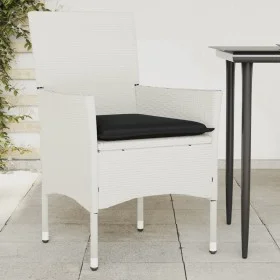 Gartenstühle mit Kissen, 2 Stück, weißes synthetisches Rattan von , Gartenstühle - Ref: Foro24-368115, Preis: 145,28 €, Rabat...