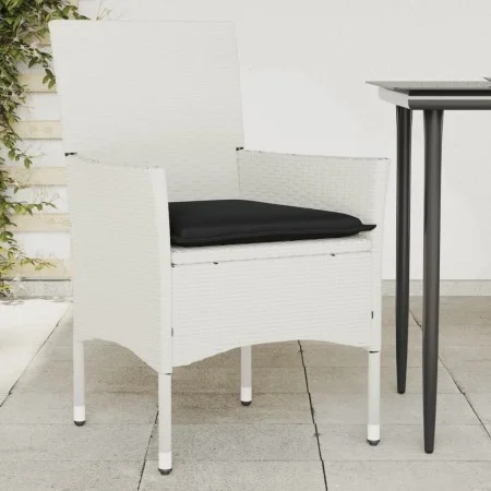 Garden chairs with cushions 2 units white synthetic rattan by , Garden chairs - Ref: Foro24-368115, Price: 145,10 €, Discount: %