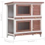 Kaninchenkäfig mit 4 braunen Holztüren von vidaXL, Käfige und Lebensräume für Kleintiere - Ref: Foro24-170835, Preis: 119,90 ...