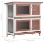 Rabbit cage with 4 brown wooden doors by vidaXL, Cages and habitats for small animals - Ref: Foro24-170835, Price: 129,26 €, ...