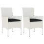 Garden chairs with cushions 2 units white synthetic rattan by , Garden chairs - Ref: Foro24-368115, Price: 135,86 €, Discount: %