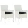 Garden chairs with cushions 2 units white synthetic rattan by , Garden chairs - Ref: Foro24-368115, Price: 145,10 €, Discount: %
