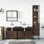 4-piece bathroom furniture set in brown oak plywood by , Bathroom furniture - Ref: Foro24-3214689, Price: 225,05 €, Discount: %