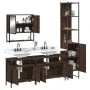 4-piece bathroom furniture set in brown oak plywood by , Bathroom furniture - Ref: Foro24-3214689, Price: 225,05 €, Discount: %