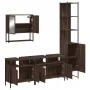 4-piece bathroom furniture set in brown oak plywood by , Bathroom furniture - Ref: Foro24-3214689, Price: 225,05 €, Discount: %
