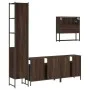 4-piece bathroom furniture set in brown oak plywood by , Bathroom furniture - Ref: Foro24-3214689, Price: 225,05 €, Discount: %