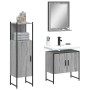 Sonoma gray plywood 3-piece bathroom furniture set by , Bathroom furniture - Ref: Foro24-3214347, Price: 137,58 €, Discount: %
