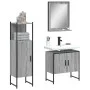 Sonoma gray plywood 3-piece bathroom furniture set by , Bathroom furniture - Ref: Foro24-3214347, Price: 138,18 €, Discount: %