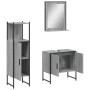 Sonoma gray plywood 3-piece bathroom furniture set by , Bathroom furniture - Ref: Foro24-3214347, Price: 137,58 €, Discount: %