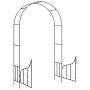 Arco de jardín con puerta hierro negro 138x40x238 cm de vidaXL, Pérgolas, arcos y enrejados de jardín - Ref: Foro24-47092, Pr...