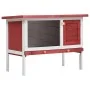 Red wooden 1-story rabbit cage by vidaXL, Cages and habitats for small animals - Ref: Foro24-170830, Price: 82,12 €, Discount: %