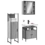 Set de muebles de baño 3 pzas madera contrachapada gris sonoma de , Muebles de baño - Ref: Foro24-3214758, Precio: 169,48 €