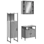 Set de muebles de baño 3 pzas madera contrachapada gris sonoma de , Muebles de baño - Ref: Foro24-3214758, Precio: 169,00 €, ...