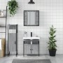 Set de muebles de baño 3 pzas madera contrachapada gris sonoma de , Muebles de baño - Ref: Foro24-3214758, Precio: 169,48 €