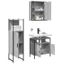Set de muebles de baño 3 pzas madera contrachapada gris sonoma de , Muebles de baño - Ref: Foro24-3214758, Precio: 169,48 €