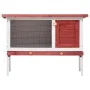 Red wooden 1-story rabbit cage by vidaXL, Cages and habitats for small animals - Ref: Foro24-170830, Price: 82,12 €, Discount: %