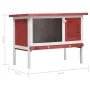Einstöckiger Kaninchenkäfig aus rotem Holz von vidaXL, Käfige und Lebensräume für Kleintiere - Ref: Foro24-170830, Preis: 76,...