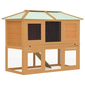 Tierkäfigstall mit doppeltem Holzboden von vidaXL, Käfige und Lebensräume für Kleintiere - Ref: Foro24-170849, Preis: 204,77 ...