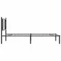 Bed frame with black metal headboard 100x190 cm by , Beds and slatted bases - Ref: Foro24-376318, Price: 74,98 €, Discount: %