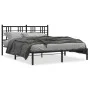 Bettgestell mit schwarzem Metallkopfteil 150x200 cm von , Betten und Lattenroste - Ref: Foro24-376326, Preis: 115,41 €, Rabat...