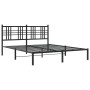 Bettgestell mit schwarzem Metallkopfteil 150x200 cm von , Betten und Lattenroste - Ref: Foro24-376326, Preis: 117,29 €, Rabat...