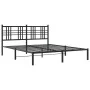 Bettgestell mit schwarzem Metallkopfteil 150x200 cm von , Betten und Lattenroste - Ref: Foro24-376326, Preis: 115,41 €, Rabat...