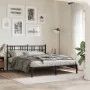 Bettgestell mit schwarzem Metallkopfteil 150x200 cm von , Betten und Lattenroste - Ref: Foro24-376326, Preis: 115,41 €, Rabat...