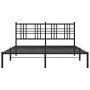 Bettgestell mit schwarzem Metallkopfteil 150x200 cm von , Betten und Lattenroste - Ref: Foro24-376326, Preis: 117,29 €, Rabat...