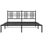 Bettgestell mit schwarzem Metallkopfteil 150x200 cm von , Betten und Lattenroste - Ref: Foro24-376326, Preis: 115,41 €, Rabat...