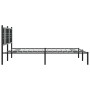 Bettgestell mit schwarzem Metallkopfteil 150x200 cm von , Betten und Lattenroste - Ref: Foro24-376326, Preis: 117,29 €, Rabat...