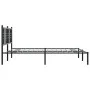 Bettgestell mit schwarzem Metallkopfteil 150x200 cm von , Betten und Lattenroste - Ref: Foro24-376326, Preis: 115,41 €, Rabat...
