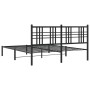 Bettgestell mit schwarzem Metallkopfteil 150x200 cm von , Betten und Lattenroste - Ref: Foro24-376326, Preis: 117,29 €, Rabat...