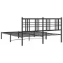 Bettgestell mit schwarzem Metallkopfteil 150x200 cm von , Betten und Lattenroste - Ref: Foro24-376326, Preis: 115,41 €, Rabat...