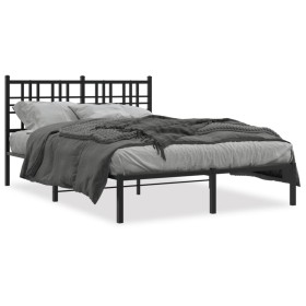 Bettgestell mit schwarzem Metallkopfteil 140x190 cm von , Betten und Lattenroste - Ref: Foro24-376324, Preis: 97,73 €, Rabatt: %