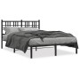 Estructura de cama con cabecero metal negro 140x190 cm de , Camas y somieres - Ref: Foro24-376324, Precio: 97,63 €, Descuento: %