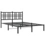 Bed frame with black metal headboard 140x190 cm by , Beds and slatted bases - Ref: Foro24-376324, Price: 97,73 €, Discount: %