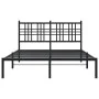 Bettgestell mit schwarzem Metallkopfteil 140x190 cm von , Betten und Lattenroste - Ref: Foro24-376324, Preis: 96,33 €, Rabatt: %
