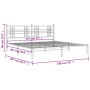 Bed frame with black metal headboard 193x203 cm by , Beds and slatted bases - Ref: Foro24-376330, Price: 123,47 €, Discount: %